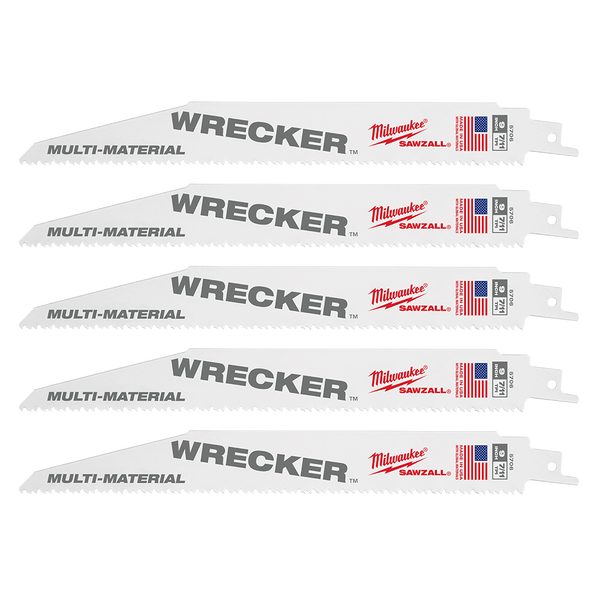 SAWZALL&trade; The WRECKER&trade; Demolition 230mm 9" 7/11TPI Blade 5 Pack, , hi-res